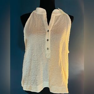 White lightweight cotton tank